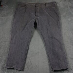 Levis 501xx Jeans‎ Mens 52x27 Gray Denim Distressed Button Fly Cotton Pockets